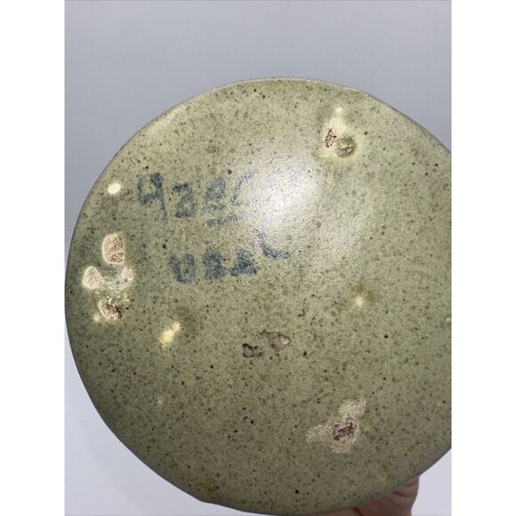 Vintage MCM Haeger Green 5" Pedestal Bowl Planter Vase - Picture 5 of 5